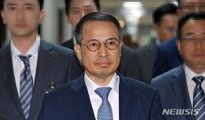 [서울=뉴시스] 전진환 기자 = 김규현 국가정보원장이 17일 서울 여의도 국회에서 열린 정보위원회 전체회의에 참석하고 있다. (공동취재사진) 2023.08.17. photo@newsis.com