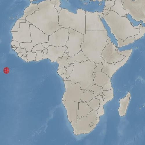 아프리카 서쪽의 대서양 중앙 해령 바다서 규모 6.0 지진 발생 [기상청 제공]