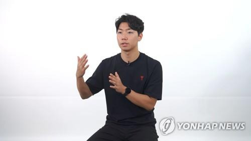 강성진 커버링 대표가 지난 14일 연합뉴스 공감스튜디오에서 창업 얘기를 들려주고 있다.