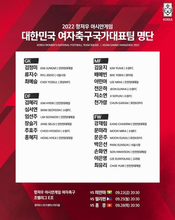 사진=대한축구협회(KFA) 공식 SNS