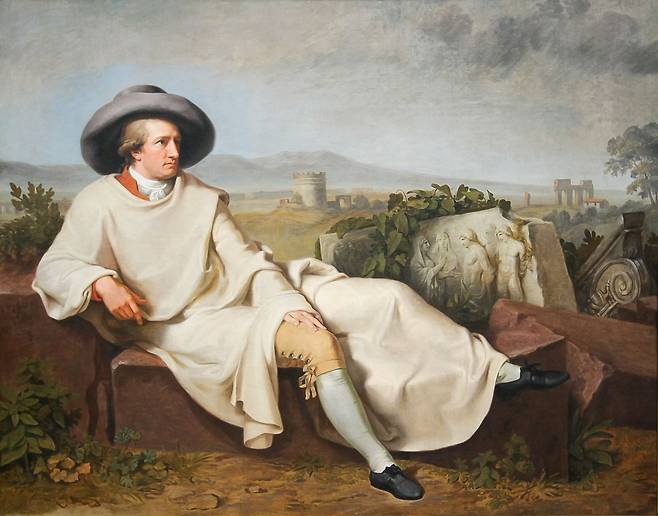 티슈바인이 1787년 그린 '캄파냐의 괴테'.