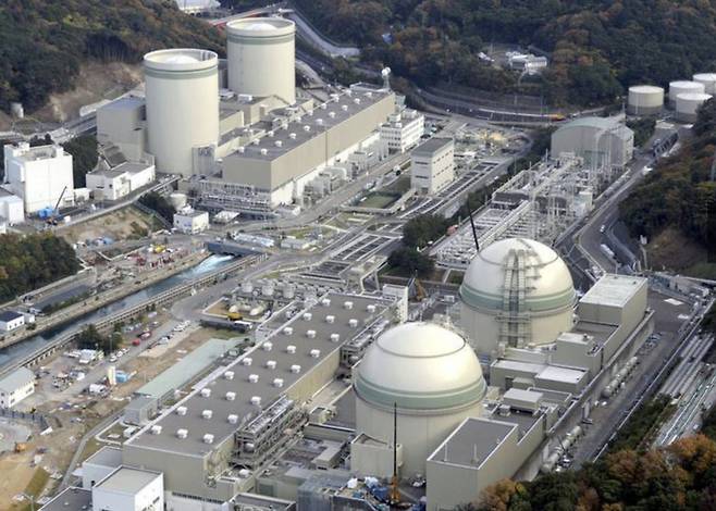 일본 후쿠이현 간사이전력의 다카하마 원자력발전소의 항공사진. [로이터]