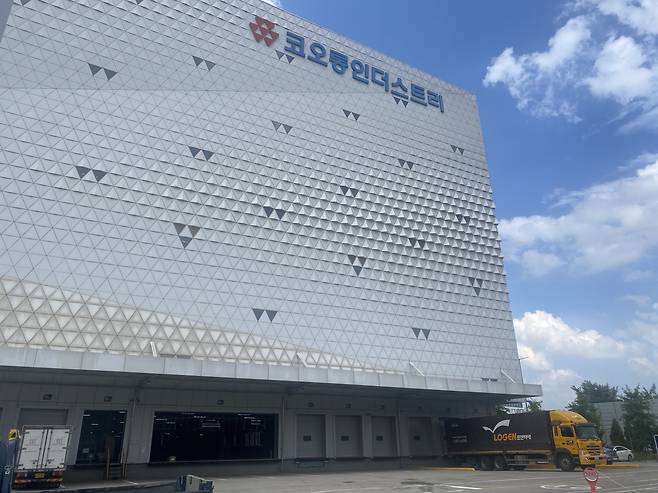 21일 오후 경기 화성시 소재 코오롱인더스트리 FnC부문(코오롱FnC) 통합물류센터 외관. 신주희 기자