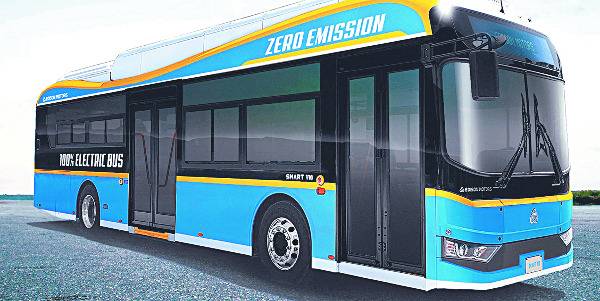 에디슨모터스의 전기버스. 에디슨모터스 제공