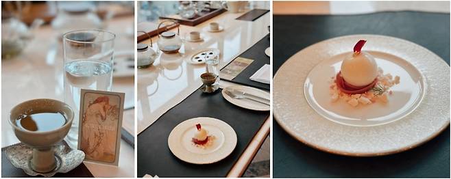 다즐링 세컨드 플러쉬와 리치 로즈 케이크 / 사진=권효정 여행+ 기자