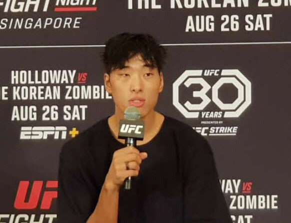 UFC 싱가포르 대회에 참가하는 ‘스팅’ 최승우, 사진=이석무 기자