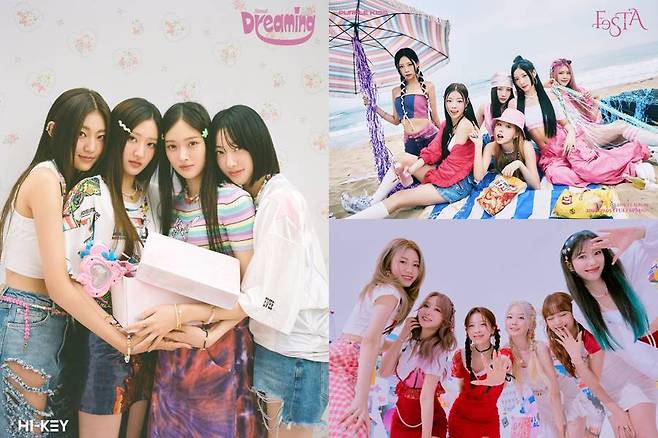 ▲ 하이키, 퍼플키스, 로켓펀치. 제공| GLG, RBW, 울림엔터테인먼트