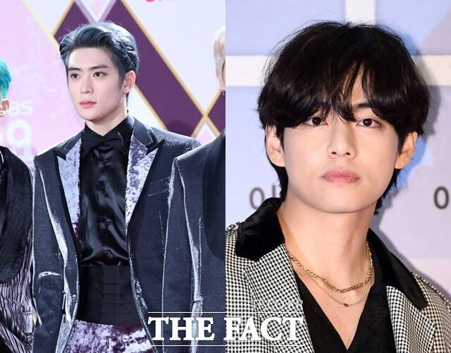 NCT 재현(왼쪽)과 방탄소년단 뷔가 극성팬의 도 넘는 행동으로 고통받고 있다. /더팩트 DB