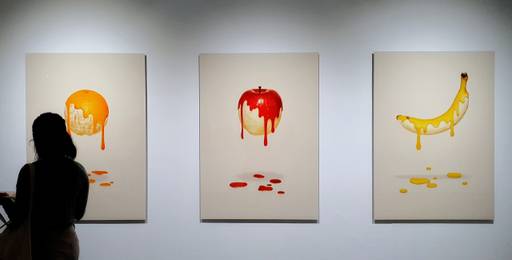 ‘YOSHIDA YUNI ; Alchemy’ 전시장에 ‘PEEL’이 전시돼 있다. 송상호기자