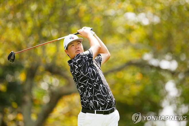 임성재의 투어 챔피언십 경기 모습 [게티이미지/AFP=연합뉴스]