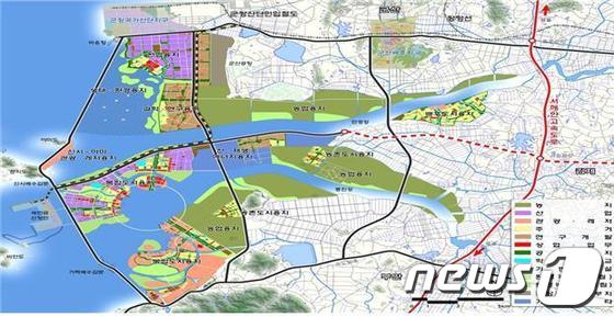 새만금개발사업 청사진. ⓒ News1