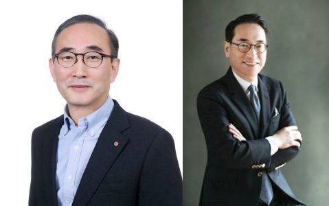 김영섭 KT 사장(왼쪽)과 홍원표 SK쉴더스 부회장./각 사 제공