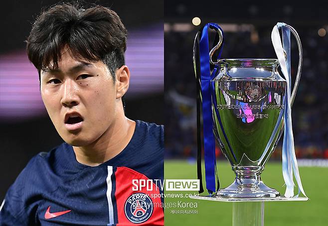 ▲ 이강인과 챔피언스리그 '빅이어' ⓒ연합뉴스/AFP