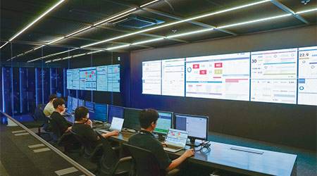 SaaS 사업 관련 엑셈 본사 통합클라우드센터 내 원격 기술 지원 모습. (엑셈 제공)