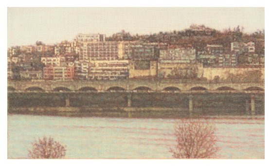 이만나, 강변1(Riverside 1), 24 x 41cm, 캔버스에 오일, 2020