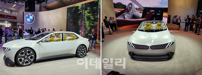 4일(현지시각) 독일 뮌헨 메세에서 열린 IAA 모빌리티 2023 프레스데이 행사 BMW 부스에 전시된 ‘비전 노이어 클라쎄(Neue Klasse)’. (사진=이데일리 이다원 기자)