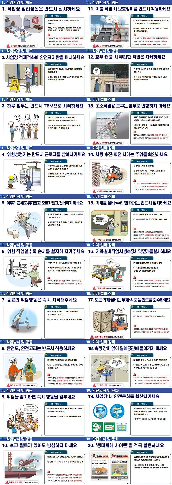 중대재해 특별 당부사항.