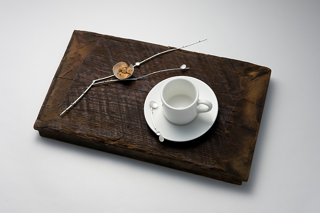 espresso sugar bowl, 정은(은925), 27 x 5 x 2cm, 2010