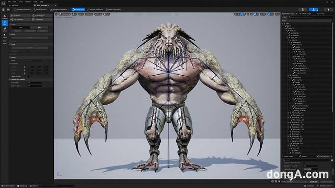 언리얼 엔진 5.3에 추가된 ‘스켈레탈 에디터’. 에픽게임즈 제공