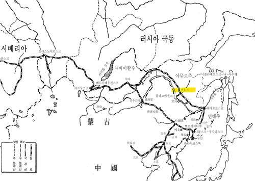 러시아 극동지역 일람도 2009년 논문 '러시아지역 한인의 항일무장투쟁 연구'(윤상원) 발췌