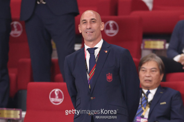 스페인 축구협회장에서 사퇴한 루이스 루비알레스 회장. 사진=게티이미지