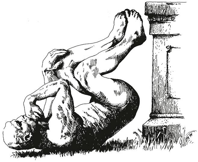 이그 노벨상의 마스코트인 '냄새나는 사람(The Stinker)'. 로댕의 조각상 '생각하는 사람(The Thinker)'을 패러디했다./Ig Nobel