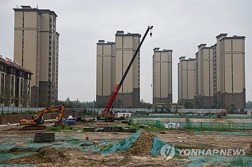 중국의 주거용 부동산 건설 현장. 연합뉴스