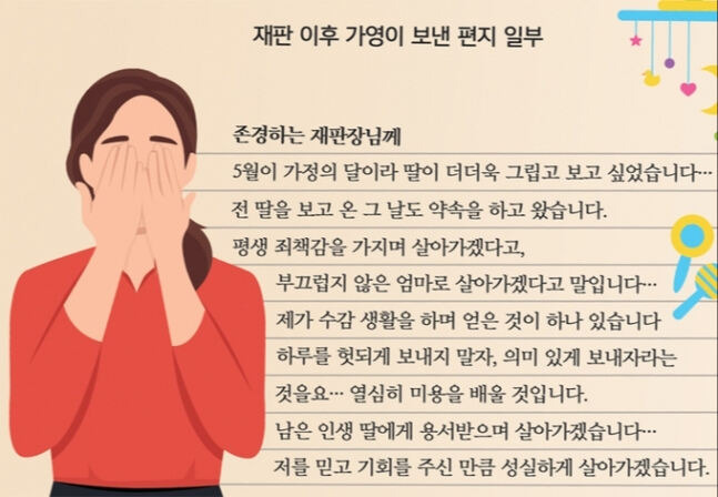 재판 이후 가영(피고인·가명)이 보낸 편지 일부