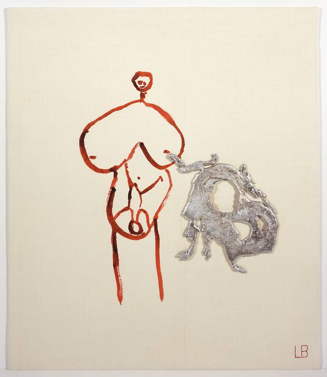 "The Good Mother" (2018) by Louise Bourgeois, digital print on fabric with aluminum applique (Courtesy of the Easton Foundation and Hauser & Wirth)