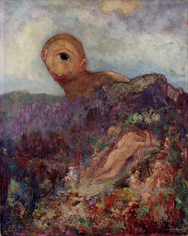 오딜롱 르동, '키클롭스(일부)', 1914, 패널에 유채 등, 65.8x52.7cm, 크뢸러 뮐러 미술관