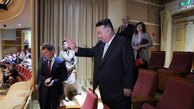 김정은, 블라디보스토크 방문 [사진 제공: 연합뉴스]