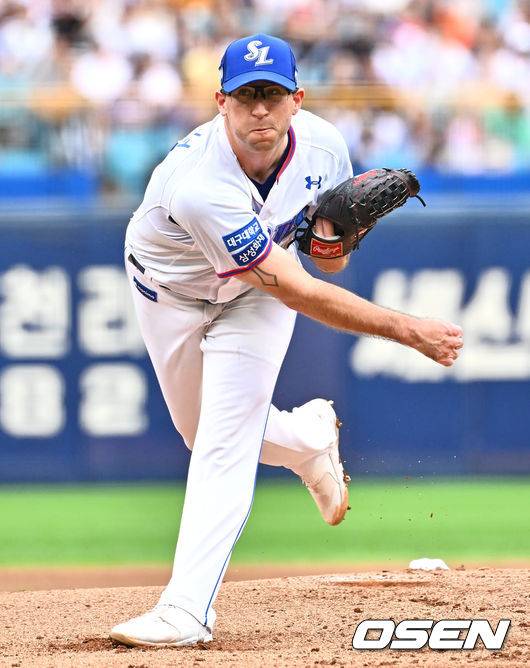 [OSEN=대구, 이석우 기자]삼성 라이온즈 선발투수 와이드너가 역투하고 있다. 2023.09.17 / foto0307@osen.co.kr