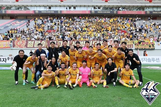 ▲ 17일 서울월드컵경기장에서 열린 FC서울과 광주FC의 하나원큐 K리그1 2023 30라운드는 광주의 1-0 승리로 끝났다 ⓒ 한국프로축구연맹