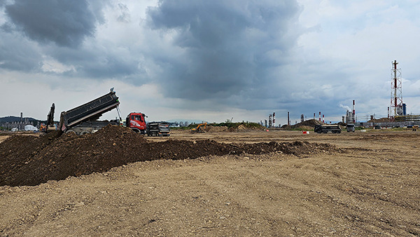 The Ulsan Advanced Recycling Cluster (ARC) construction site. [Courtesy of SK innovation]