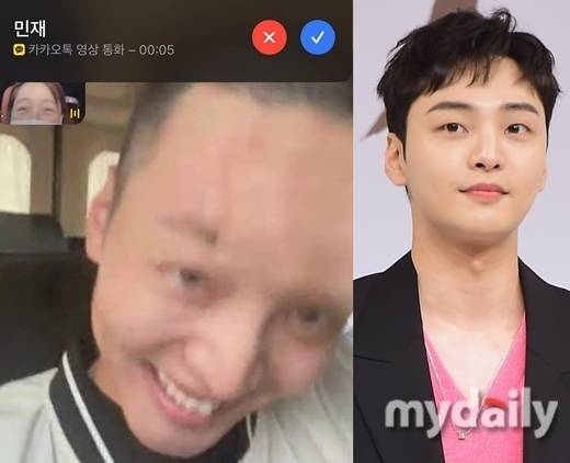 황보라가 공개한 '입대' 김민재와의 영상통화 순간(왼쪽) / 배우 황보라, 마이데일리