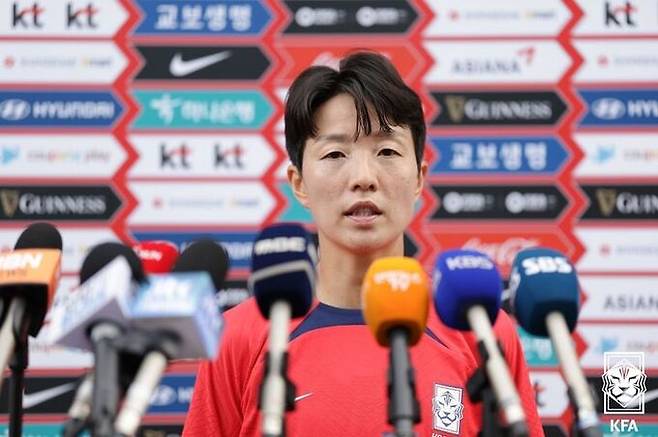 여자축구 대표팀 주장 김혜리. 대한축구협회 제공