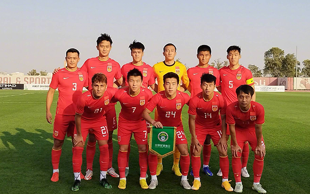 항저우아시안게임 남자축구 중국대표팀 2023년 3월 모습. 사진=중국축구협회
