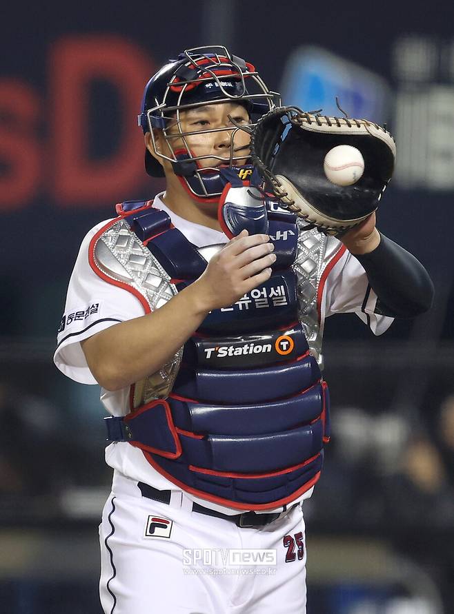 ▲ 적지 않은 나이에도 여전히 KBO 최고 포수의 명성을 이어 가고 있는 양의지 ⓒ곽혜미 기자