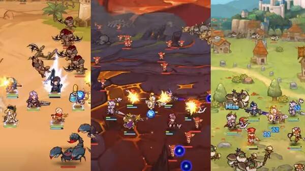 '세븐나이츠 키우기' 게임 화면. (사진=세븐나이츠 키우기 유튜브 영상 화면 갈무리)