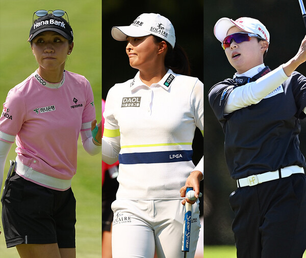 미국여자프로골프(LPGA) 투어에서 활약하는 리디아 고, 고진영, 김효주 프로. 사진제공=Getty Images_LPGA