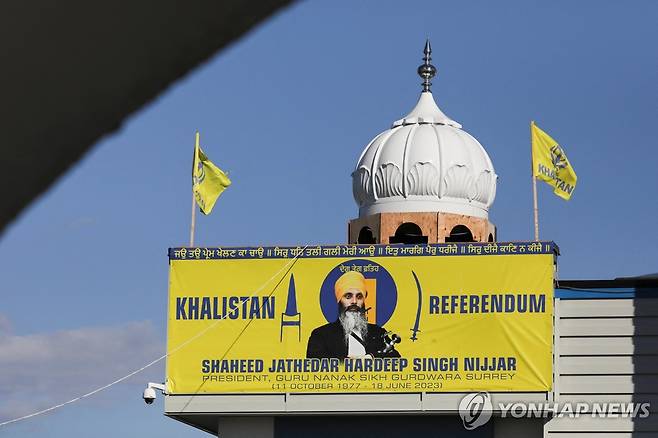 캐나다 서리에 있는 시크교 사원  [로이터 연합뉴스 자료사진. 재판매 및 DB 금지]