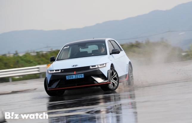 지난 20일 태안 HMG 드라이빙 익스피리언스 센터에서 진행된 아이오닉5N 시승행사./사진=현대자동차