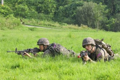 충북 괴산 육군학생군사학교에서 훈련 중인 ROTC 생도들 [이미지 출처=육군 제공]