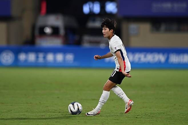 중국 윈저우스포츠센터/ 2023 항저우 아시안게임/ 아시안게임 여자대표팀/ 조별예선 2차전/ 한국 vs 필리핀 / 지소연/사진 홍석균