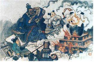 (그림) 연단술사가 우연한 기회에 발견한 화약 [사진= 중국 인민망 한국어판, 2013.3.25.]