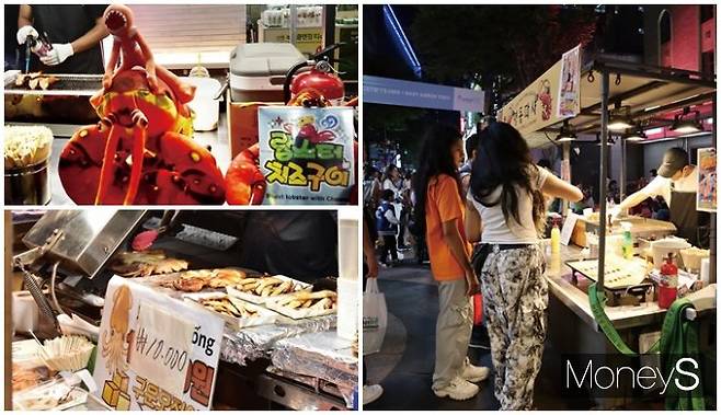 세계 최대 규모 여행 웹사이트 트립어드바이저에는 명동에 대한 부정 평가가 끊이지 않고 있다. 사진은 명동 노점에서 판매하는 음식·외국인 관광객이 음식을 구매하는 모습. /사진=임한별 기자