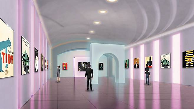 시크릿타운이 올 5월 선보인 메타버스 아트 플랫폼 '갤러리ST'가 만든 가상 온라인 전시회. 시크릿타운은 메타버스와 오프라인에서 동시에 미술품을 전시·판매하고 있다. /시크릿타운