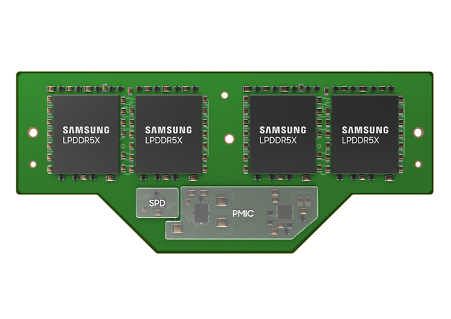 삼성전자 LPDDR D램 기반 7.5Gbps LPCAMM. 삼성전자 제공