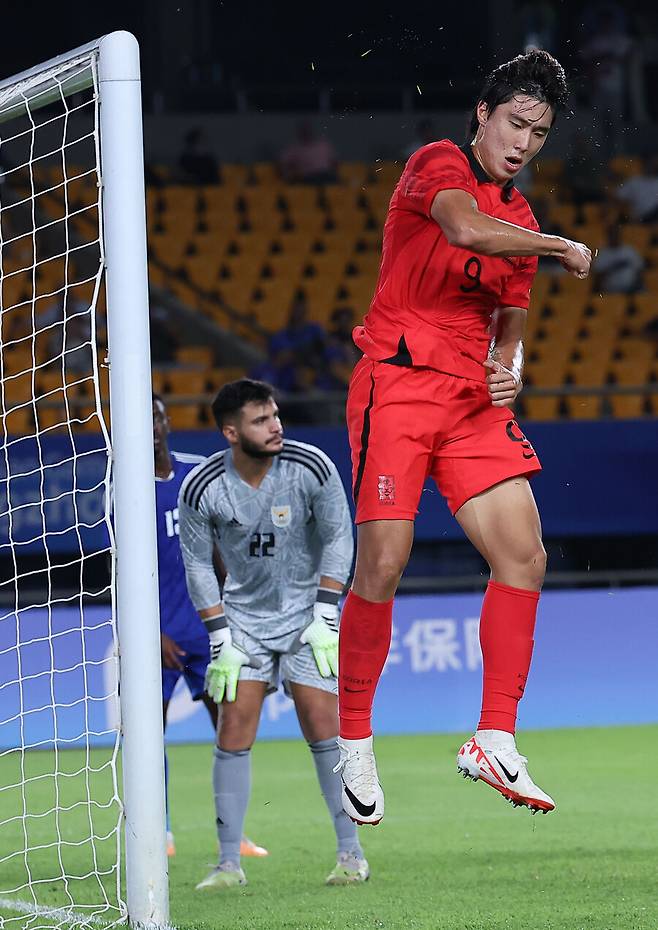 ▲ 쿠웨이트와 경기에서 득점한 박재용 ⓒ연합뉴스