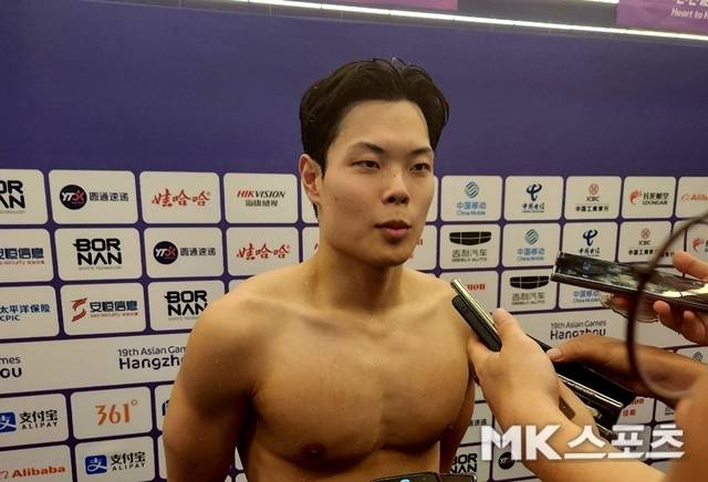 자유형 200m에서 동메달을 목에 건 이호준. 사진(항저우 중국)=이한주 기자
